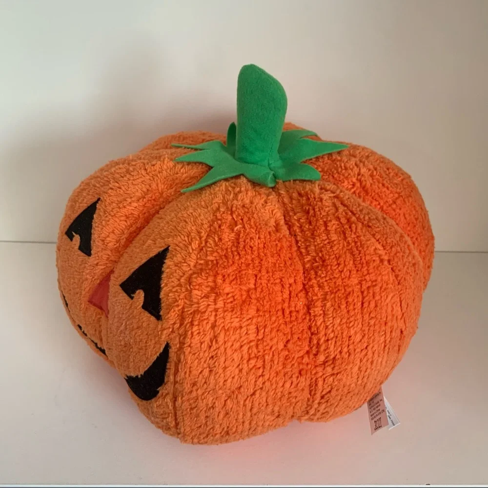 Vintage Large Jack o lantern plush pumpkin Halloween decor
